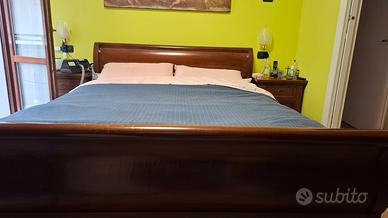 letto matrimoniale legno massello