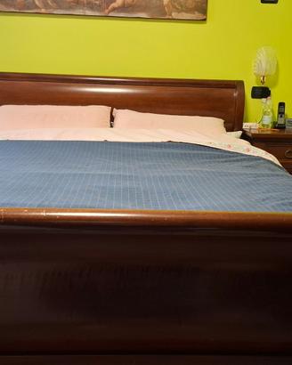 letto matrimoniale legno massello