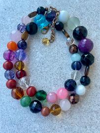 Collana multicolore pietra dure
