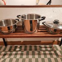 3 pentole amc e coperchio