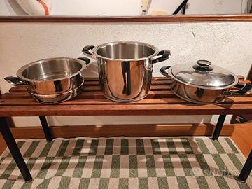 3 pentole amc e coperchio