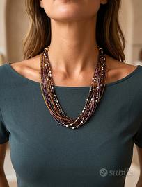 Collana vintage multifilo