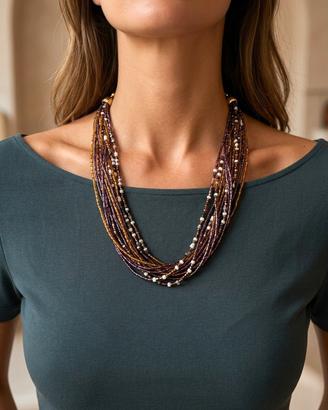 Collana vintage multifilo