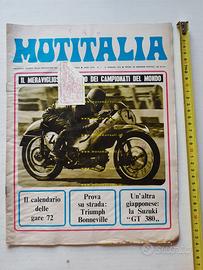 Motitalia rivista FMI n. 1 1972 Prova Triumph 650