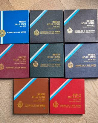 Serie San Marino con argento 1972-1981