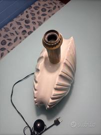 Base per lampada vintage in ceramica a conchiglia