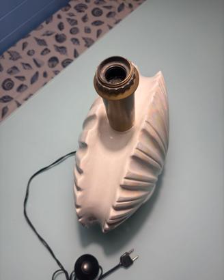 Base per lampada vintage in ceramica a conchiglia