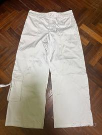Pantalone Cargo Zara Wide Leg - Bianco Perla