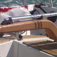 Barra in legno per timone barca vela