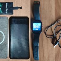 Smartwatch asus+2 powerbank e adattatore wireless