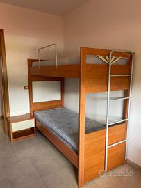 Cameretta a castello in legno