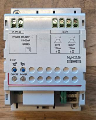Amplificatore stereo Bticino impianto BUS SCS