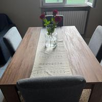 Tavolo dafne allungabile mondo conv. + sedie ikea