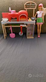 Barbie " La pizzeria"  con forno e oggetti