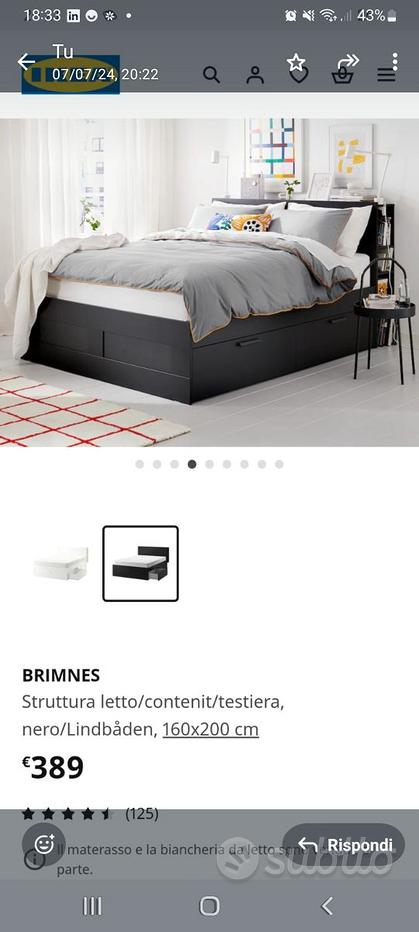 Testiera Letto Contenitore Letto Brimnes Ikea Opinioni Struttura