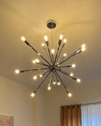 LAMPADARIO MODERNO STILE SPUTNIK CROMATO/MULTILUCE