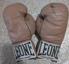 guantoni da boxe Leone vintage da collezione 