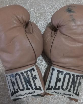 guantoni da boxe Leone vintage da collezione 