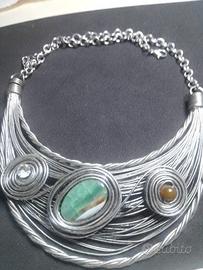 Collana girocollo rigida in acciaio 