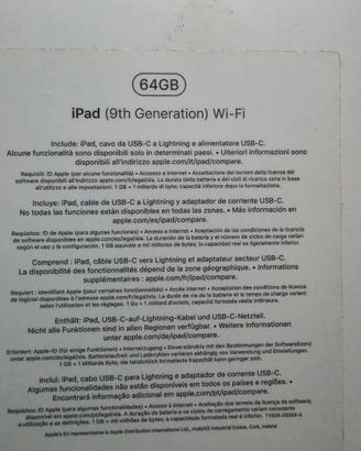 Ipad  9 generazione