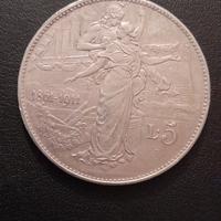 moneta 5 lire 1911