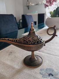 lampada di Aladino bruciatore in bronzo 