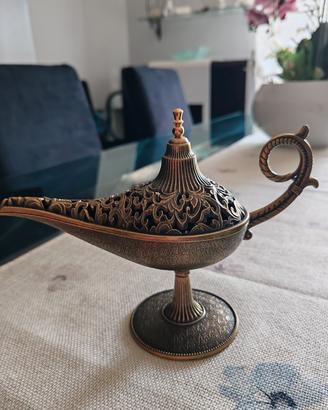 lampada di Aladino bruciatore in bronzo 