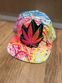 Cappello weed white & fluo colors