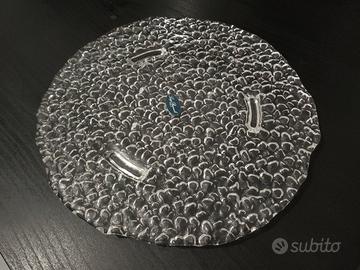 Centrotavola vetro artigianale Bormioli 27cm Nuovo