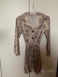 Abito satinato stampato