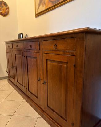madia bassa in legno arte povera,tenuto in buone 