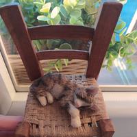 seggiola con gattino in miniatura