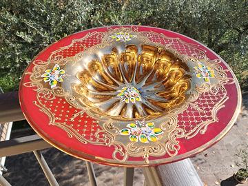 piatto vetro Murano Tre Fuochi