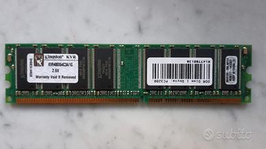 RAM KINGSTON 1GB  PC3200 SDRAM KVR400X64C3A/1G