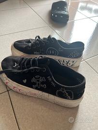 Sneakers Windsor smith nere graffiti 39