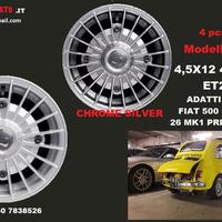 Cerchi grifo 4,5x12 et25 4x190 fiat 500 f l r