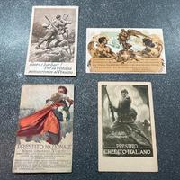 Lotto 4 cartoline prestito credito italiano