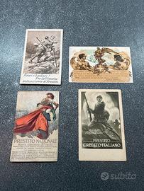 Lotto 4 cartoline prestito credito italiano