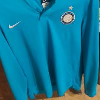 polo Nike turchese con stemma dell'Inter 