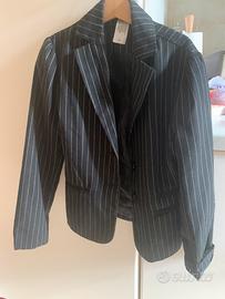 Tailler gessato blu bambina