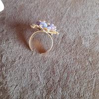 anello in ottone e ametista