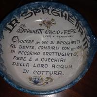 padella decorativa ceramica con ricetta