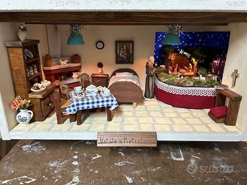 Presepe Natale - ricostruzione casa di Padre Pio