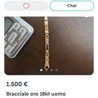 bracciale uomo oro 18 kt