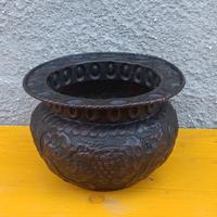 Portavaso rame artigiano Luigi Taddei primi 900