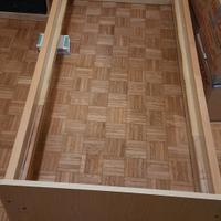 struttura letto singolo color legno chiaro anni 80