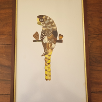 Quadro pappagallo con ali di farfalla