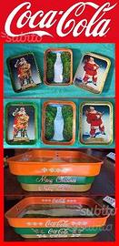 LOTTO di 3 Vassoi in latta Coca Cola - Vintage