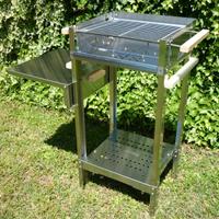 Barbecue a legna e carbonella inox 40Q - ilSimo