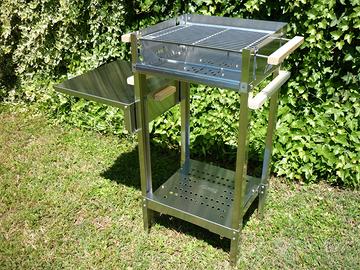 Barbecue a legna e carbonella inox 40Q - ilSimo
